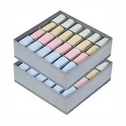 NFI essentials Grey Set of 2 Regular Drawer Organiser Organisers-17