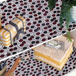 Dakshya Industries Black & White Dot-Printed Anti Slip Self Cover Roll-image-101