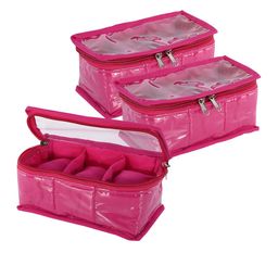 Kuber Industries 2-Pcs Pink 3 Slot Watch Organisers-image-48