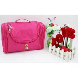 atorakushon Pink Solid Make Up Organisers-image-73