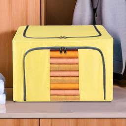 Kuber Industries Yellow Regular Cloth Storage Box Organisers-image-31