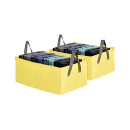 Kuber Industries Yellow 2 Pieces Regular Drawer Organisers-32