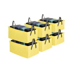 Kuber Industries Yellow 6 Pieces Regular Drawer Organisers-2