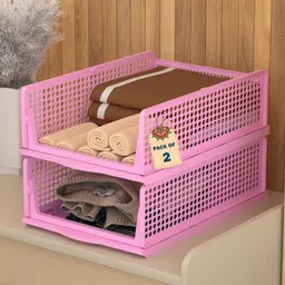 Kuber Industries Pink 2 Pieces Reusable Drawer Organisers-22
