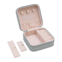 Cortina Grey Zipper Portable Jewellery Storage Organiser-46