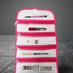 atorakushon Set Of 3 Printed Jewellery Makeup Bag Storage Organisers-10