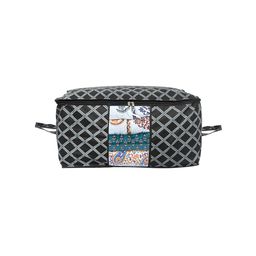 Kuber Industries Set Of 6 Black Checked Saree Organisers With Transparent Window image 5
