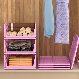 Kuber Industries Pink Set of 5 Reusable Drawer Organiser Organisers image 5