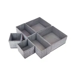 NFI essentials Grey Set of 6 Regular Multi-Utility Organisers image 4