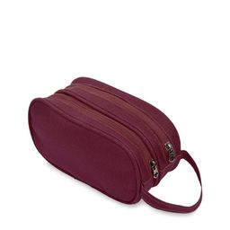 Kuber Industries Magenta Canvas Toiletry Organizer image 5
