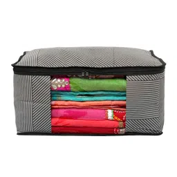 Kuber Industries Set Of 9 Striped Saree Organisers image 2