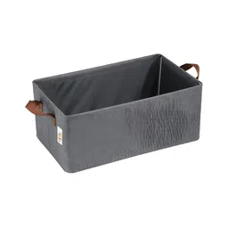 NFI essentials Grey & Brown 4 Pieces Foldable Drawer Organisers With Handles image 5