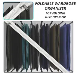 Kuber Industries White 7 Grids Cloth Wardrobe Drawer Organisers image 3