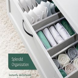 Kuber Industries Grey Set of 4 Reusable Drawer Organiser Organisers image 2