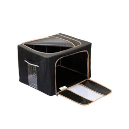 Kuber Industries Set Of 2 Black Solid Storage Boxes 24Ltr image 4