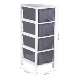 Nayasa Grey & White 4 Drawer Multi-Utility Organiser image 3