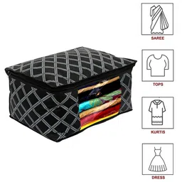 Kuber Industries Set of 12 Black Printed Multi-Utility Organisers image 5