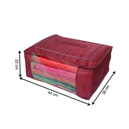 Kuber Industries Set Of 2 Maroon Saree Organisers image 3