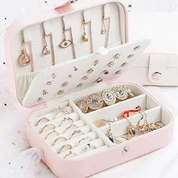 Sasimo Pink Solid Jewellery Organiser-19