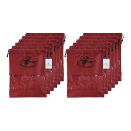 Kuber Industries Maroon 12 Pieces Shoe String Bag Organizers-image-42
