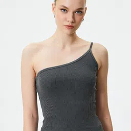 Koton One Shoulder Sleeveless Cotton Tank Top-picture-42