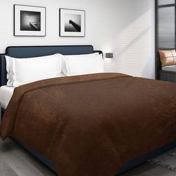 DHROHAR Brown Fur Geometric  Mild Winter 300 GSM Double Bed Blanket-image-16