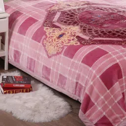 Signature Yeti Pink & White Ethnic Motifs Heavy Winter Double Bed Blanket-image-55