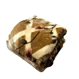 Signature Brown Floral Heavy Winter Double Bed Blanket-image-46