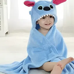 Bajo's Blue & Pink Cartoon Characters Cotton AC Room 350 GSM Single Bed Blanket-image-31