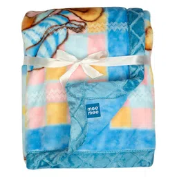 MeeMee Blue & Yellow Mink Mild Winter Lightweight & Comfortable Single Bed Blanket-image-96