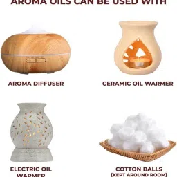 peepalcomm High Scented Aroma Oil Lemon Grass Fragrance Set Of 6 For Freshener (Each 10ml) Aroma Oil, Refill, Diffuser image 5