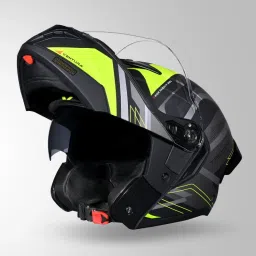 Trooper D3 isi & Dot Certified Flip-up Full Face 600mm with Dual Visor Motorbike Helmet-31
