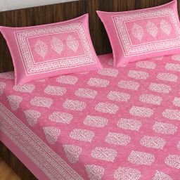 144 TC Cotton Double Jaipuri Prints Flat Bedsheet-image-31