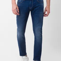 SPYKAR Men Blue Kano Slim Fit Heavy Fade Jeans-picture-40