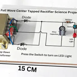 erhindia Full Wave Center Tapped Rectifier Science Project Working Model for Class 12 Electronic Components Electronic Hobby Kit image 2