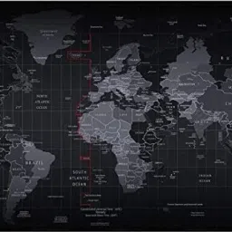ZWEELAY World Map Extended Anti Slip Rubber Gaming Stitched Mouse Pad Desk Mat 70X30 Mousepad-11