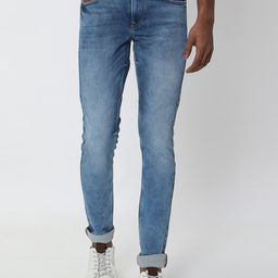 Mufti Men Skinny Fit Heavy Fade Stretchable Cotton Jeans-picture-46
