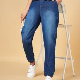 YU by Pantaloons Women Heavy Fade Jogger Jeans-image-19