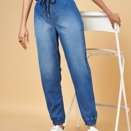 YU by Pantaloons Women Heavy Fade Jogger Jeans-image-11