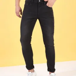 The Indian Garage Co Men Black Slim Fit Mid-Rise Clean Look Jeans-image-98