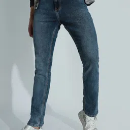 High Star Men Slim Fit Mid-Rise Clean Look Light Fade Stretchable Jeans-picture-51