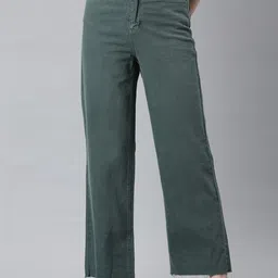 SHOWOFF Women Jean Straight Fit Clean Look Frayed Denim Stretchable Jeans-image-43