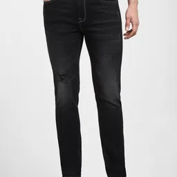 SELECTED Men Slim Fit Low Distress Light Fade Stretchable Cotton Jeans-39