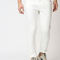 WAIMEA Men White Skinny Fit Classic Stretchable Denims-image-14