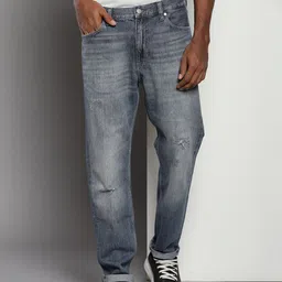 Calvin Klein Men Mildly Distressed Heavy Fade Stretchable Jeans-image-61