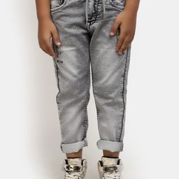 V-Mart Boys Heavy Fade Clean Look Cotton Knitted Denim Stretchable Jeans-image-55