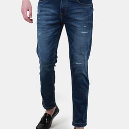 Duke Men Slim Fit Mildly Distressed Cotton Stretchable Jeans-image-56