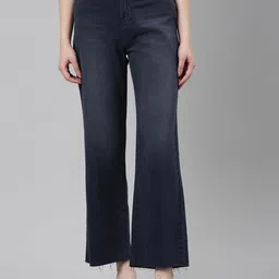 SHOWOFF Women Jean Mid-Rise Light Fade Whiskers & Chevrons Clean Look Stretchable Jeans-image-64