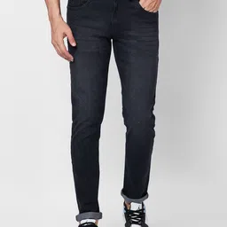 GIORDANO Men Mid-Rise Slim Fit Light Fade Stretchable Jeans-image-93