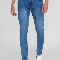 GIORDANO Men Slim Fit Light Fade Stretchable Jeans-image-9